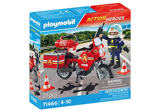 Playmobil Action Heroes Fire Engine at the Scene of Accident