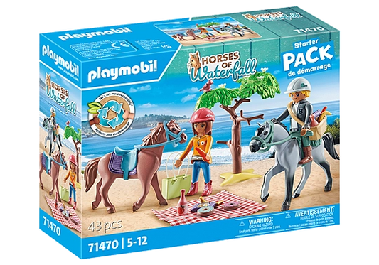 Playmobil Horses of Waterfall Horseback Riding Trip To The Beach With Amelia and Ben