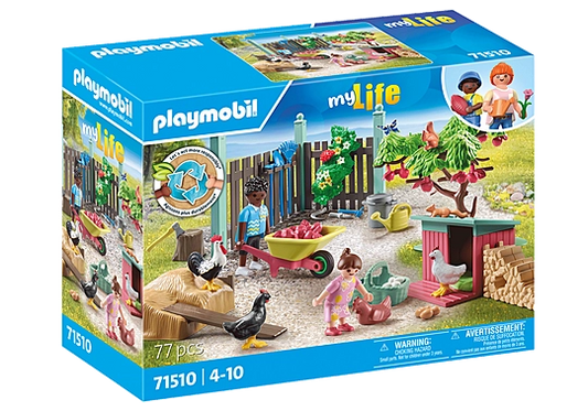 Playmobil My Life Little Chicken Farm in the Tiny House Garden
