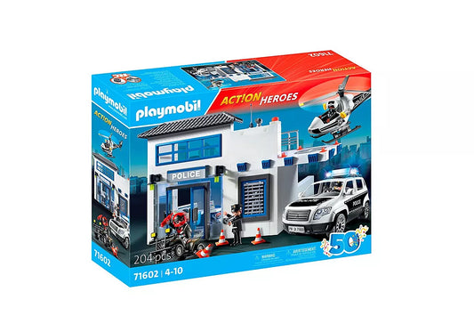 Playmobil Action Heroes Station with Helicopter Pad