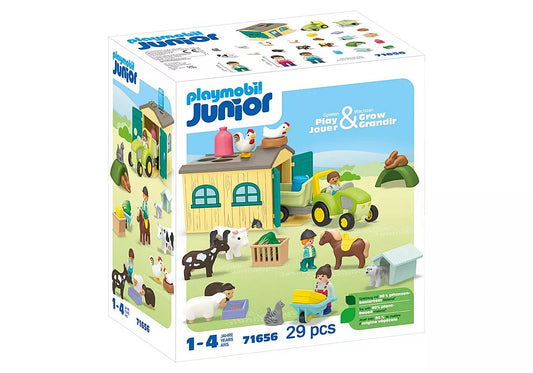 Playmobil Junior Farm Adventure with Tractor and Animal Friends