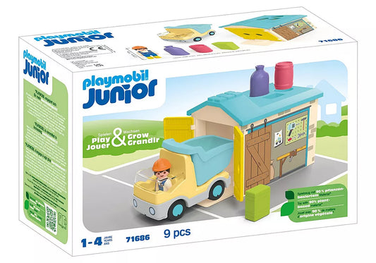 Playmobil Junior Truck with Sorting Garage