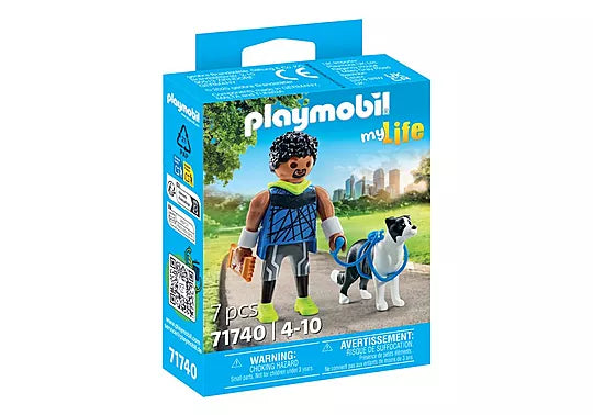 71740 Playmobil  My Life Jogger With Border Collie Collectible Set