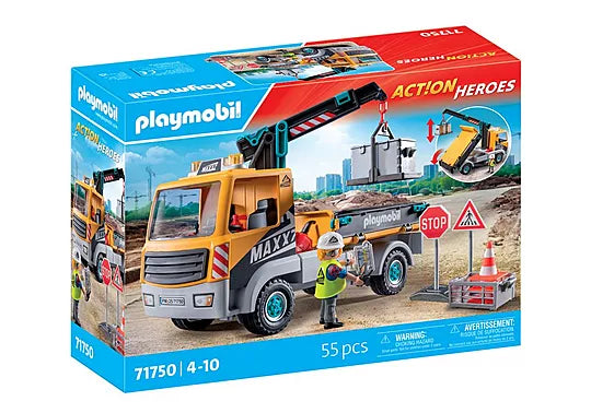 Playmobil Action Heroes Construction Truck with Crane