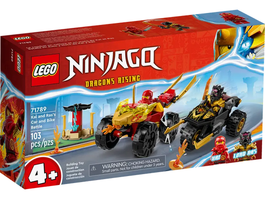 Lego Ninjago Kai and Ras's Car and Bike Battle