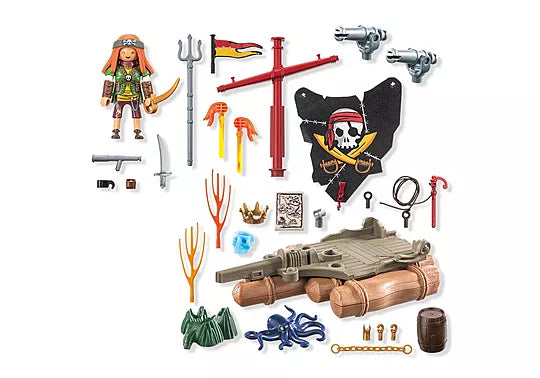 71794 Playmobil  Floating Pirate Raft With Treasure 