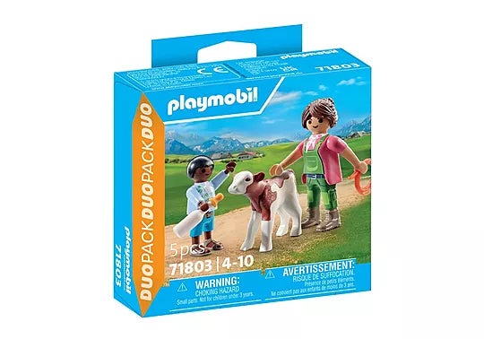 Playmobil DuoPack Farmer with Calf