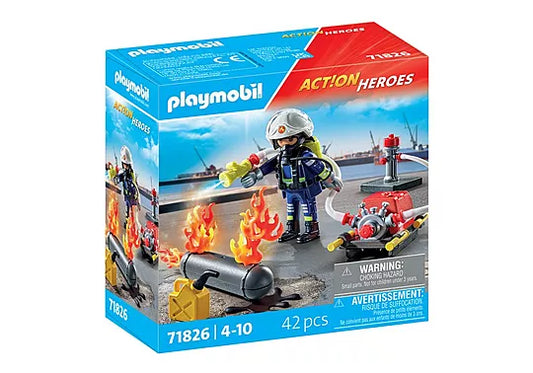 Playmobil Action Heroes Firefighter with Water Pump