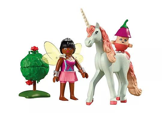 71841 Playmobil  Magical Unicorns Sky Rose With Fairy Collectible Unicorn 