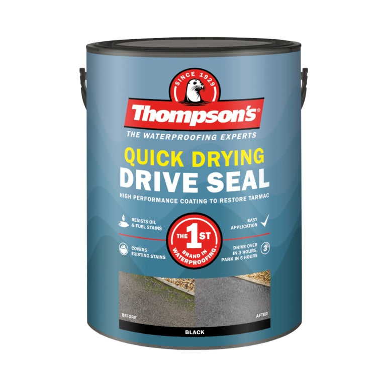Thompson's Drive Seal 5L tin for black tarmac driveway restoration