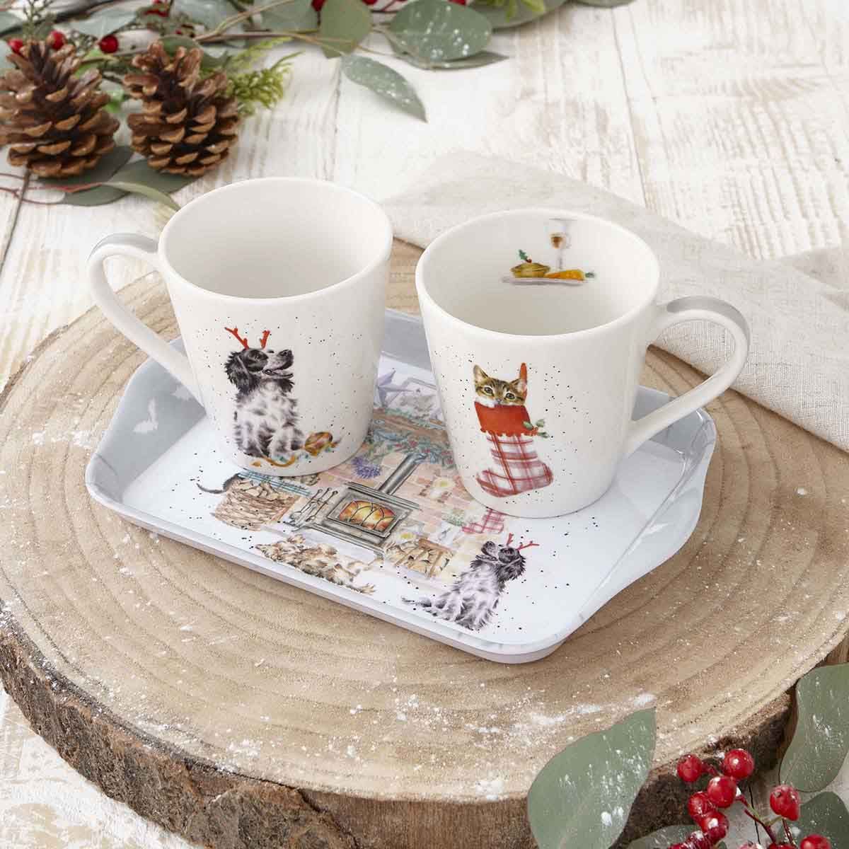 Wrendale No Place Like Home Mug & Tray Set