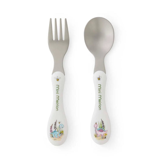 Mini Meirion 2pc Cutlery Set - Dino