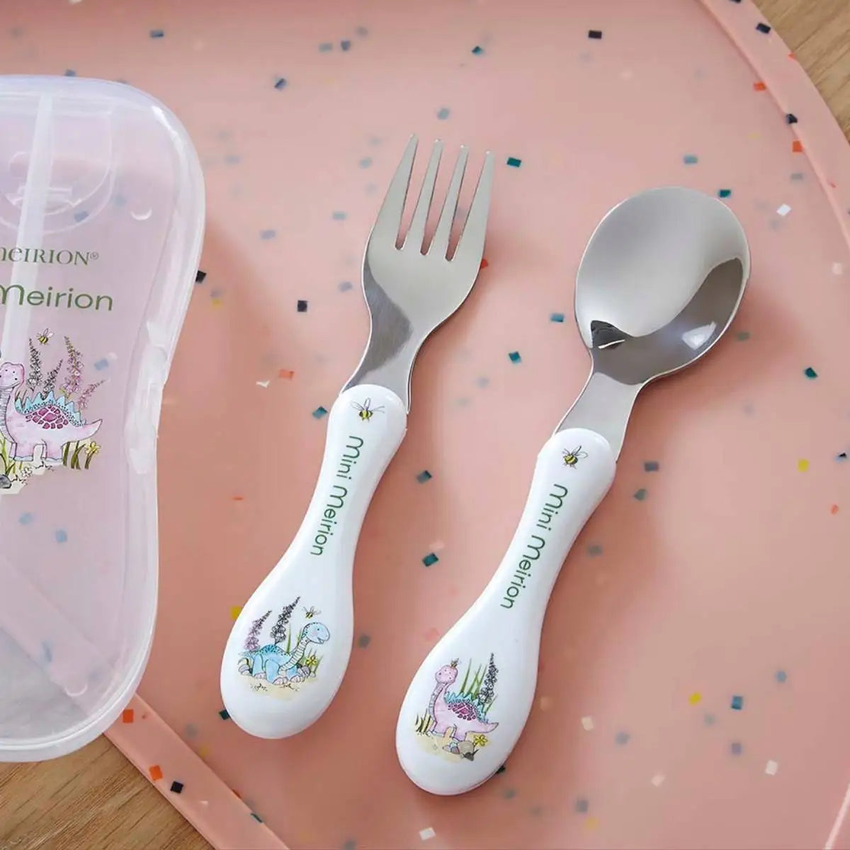 Mini Meirion 2pc Cutlery Set - Dino