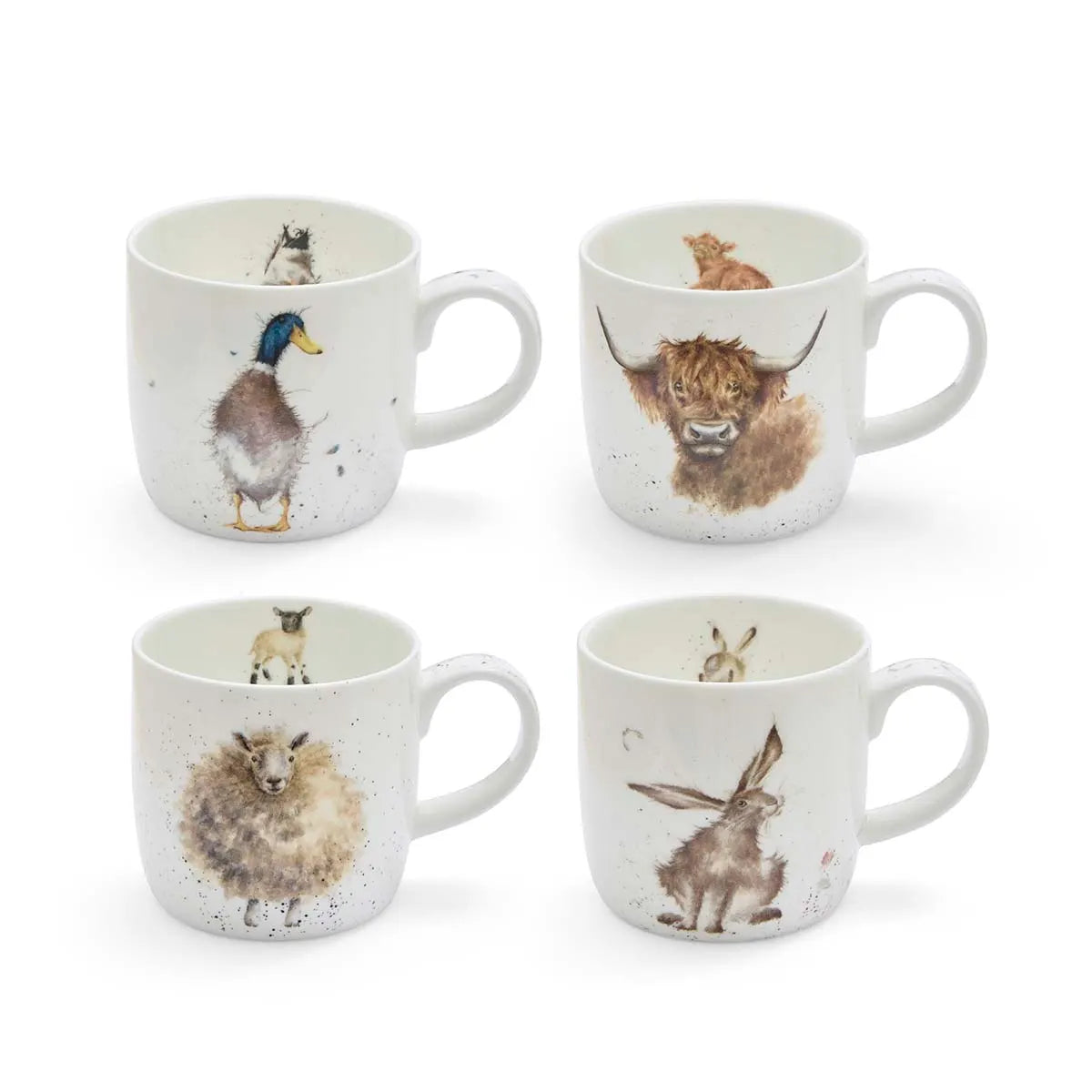 Wrendale Farm Gift Set of 4 Mugs