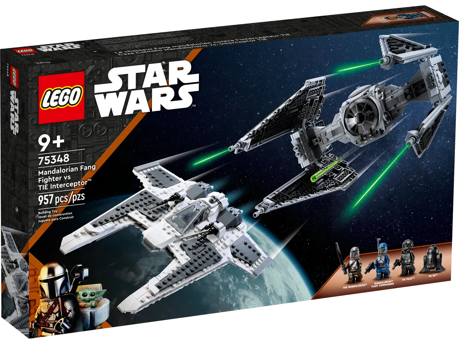 Lego Star Wars Mandalorian Fang Fighter vs. TIE Interceptor