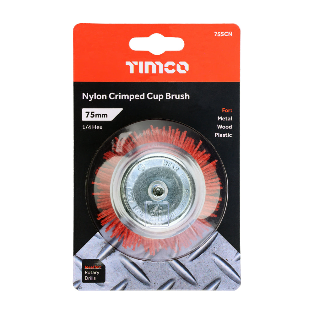 Shaft Mount Cup Brush Nylon 75mm