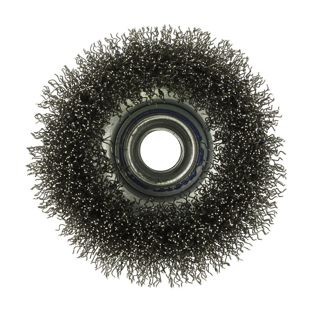 Threaded Cup Brush Crimp S/S 75mm