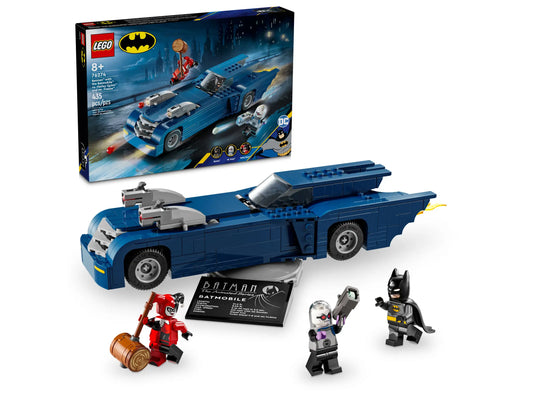 Lego Batman with the Batmobile vs. Harley Quinn and Mr. Freeze