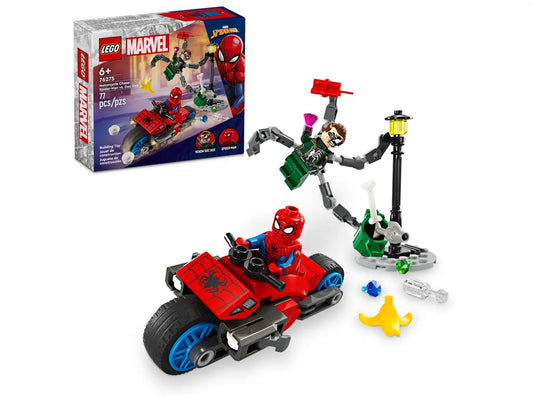 Lego Marvel Motorcycle Chase Spiderman 76275