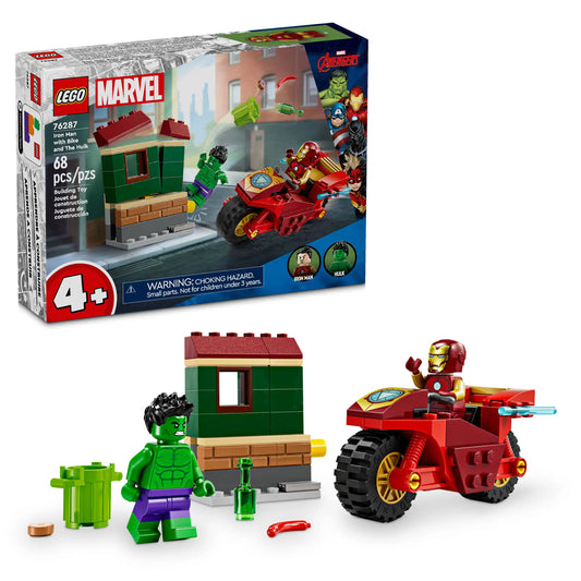 Lego Marvel Iron Man with Bike and The Hulk 76287