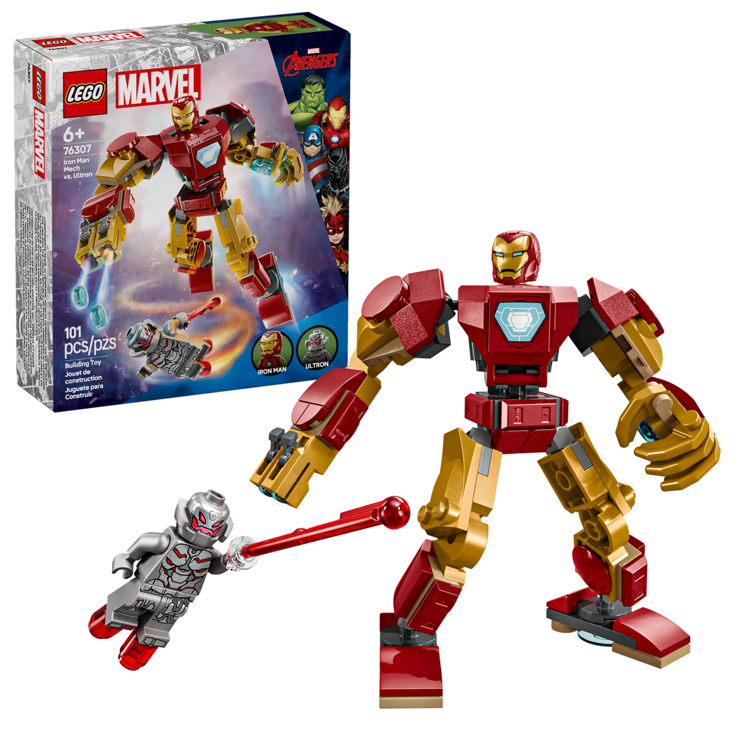 Lego Marvel Iron Man Mech vs. Ultron 76307