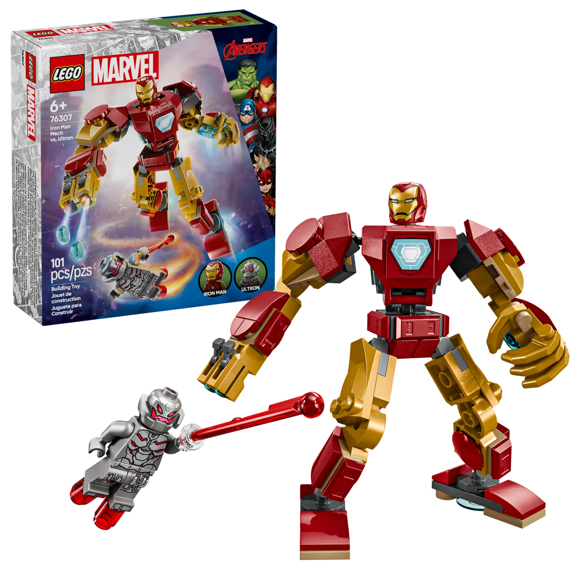 Lego Marvel Iron Man Mech vs. Ultron 76307