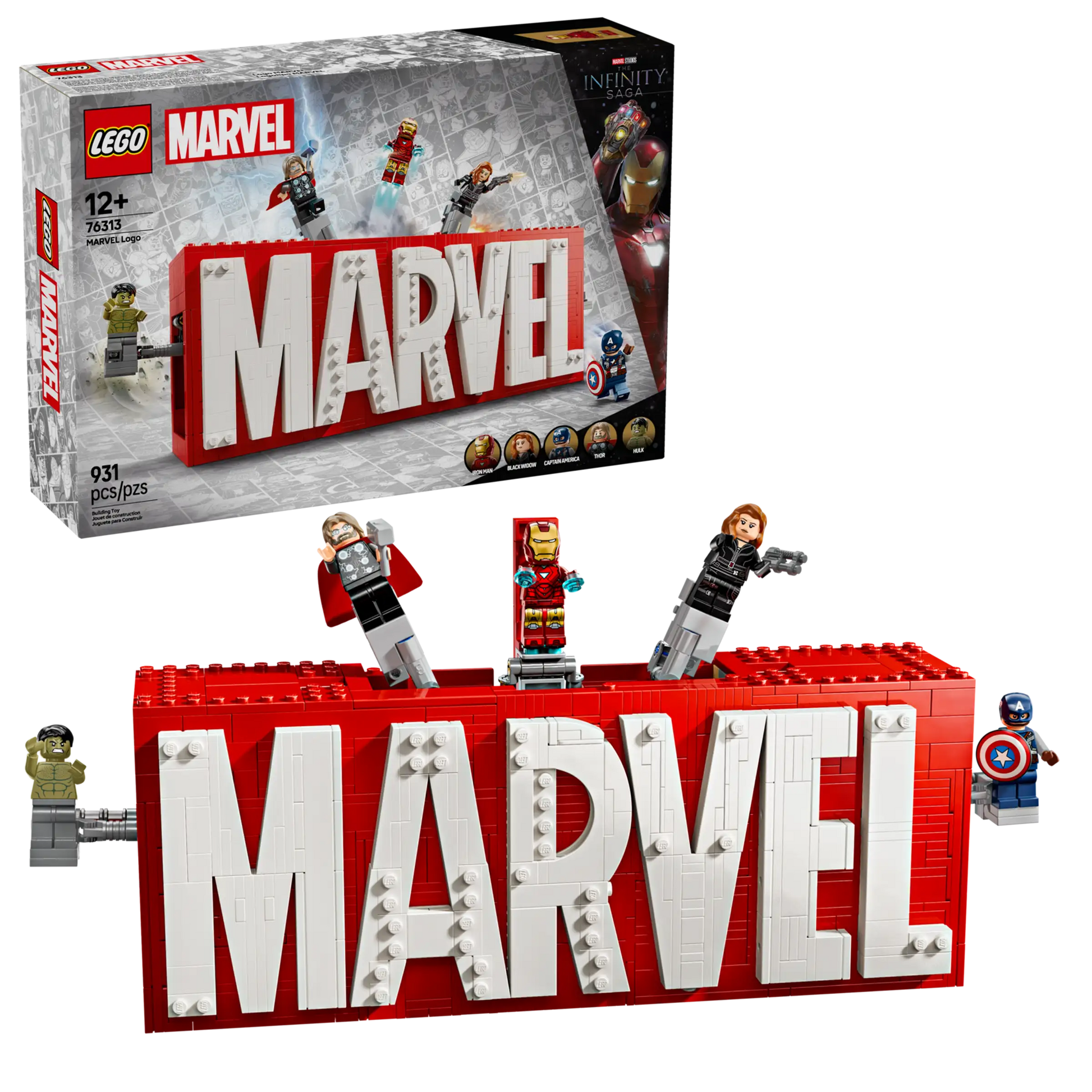 Lego MARVEL Logo & Minifigures 76313