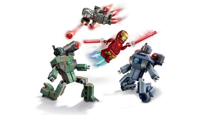 Lego Iron Man & War Machine vs. Hammer Drones SH Marvel 