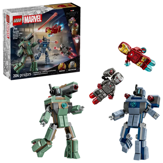 Lego Iron Man & War Machine vs. Hammer Drones SH Marvel 