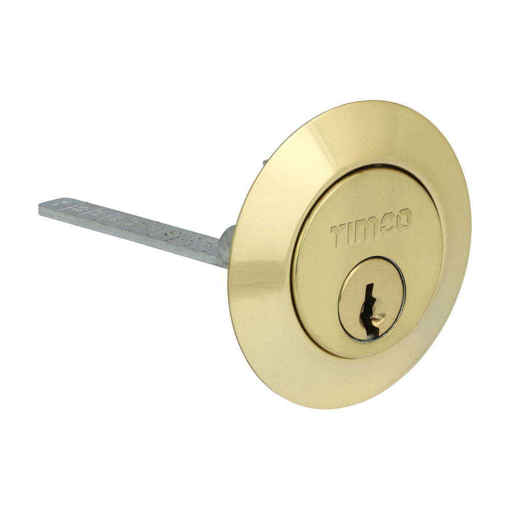 Timco Rim Cylinder - Electro Brass