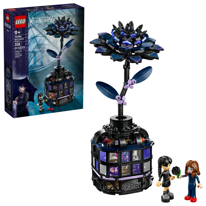 Lego Black Dahlia Flower Wednesday