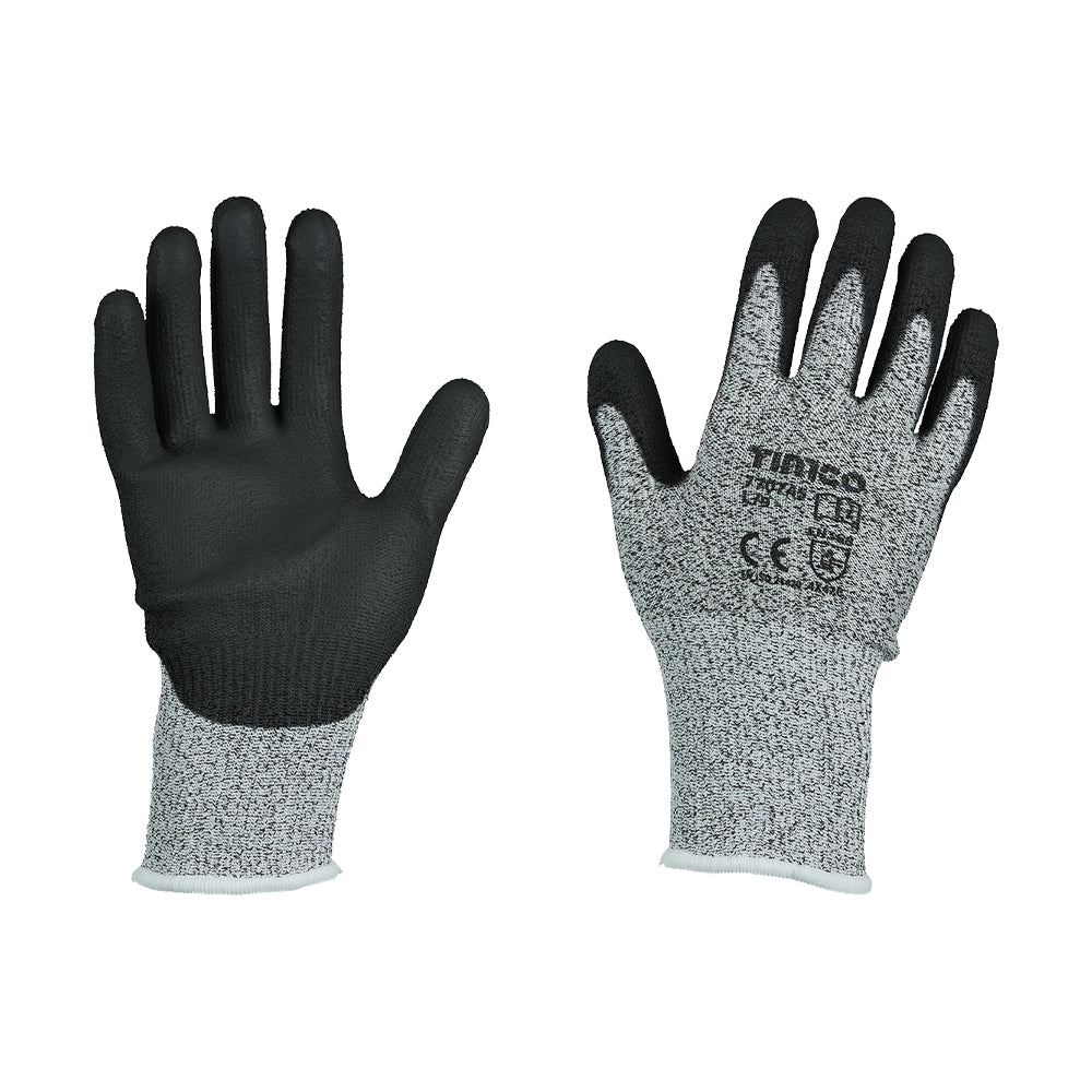 Gloves High Cut - PU Coated HPPE Fibre with Glass Fibre TIMCO - X LARGE