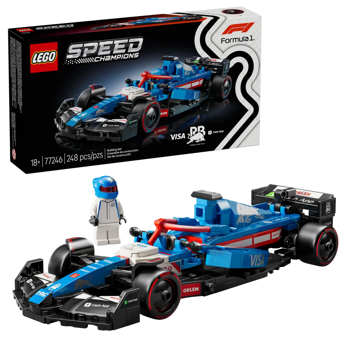 Lego Speed Champions Visa Cash App RB VCARB 01 F1 Race Car 77245
