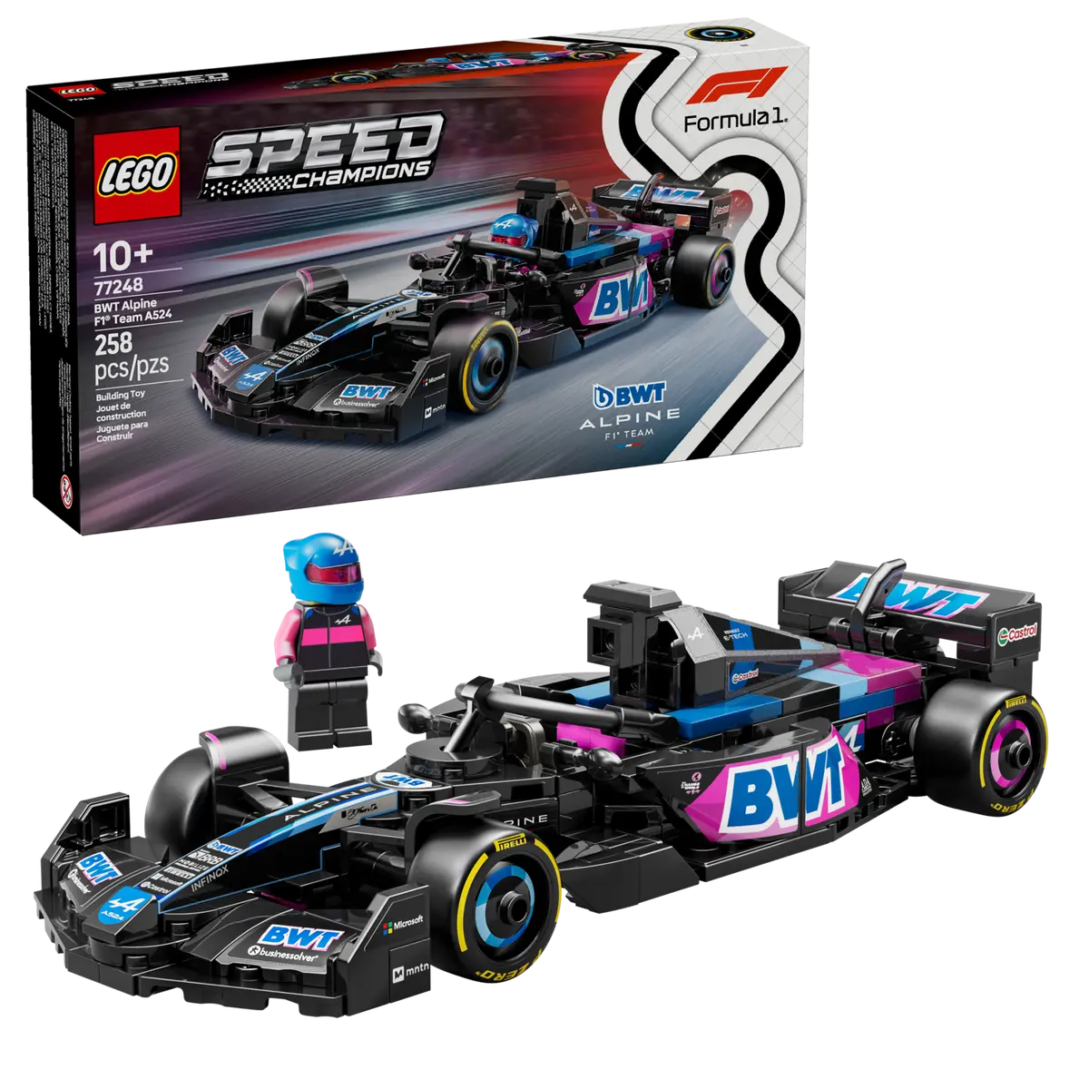 Lego Speed Champions BWT Alpine F1 Team A524 Race Car 77248