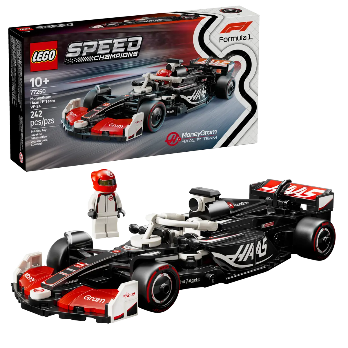 Lego Speed Champions MoneyGram Haas F1 Team VF-24 Race Car 77250