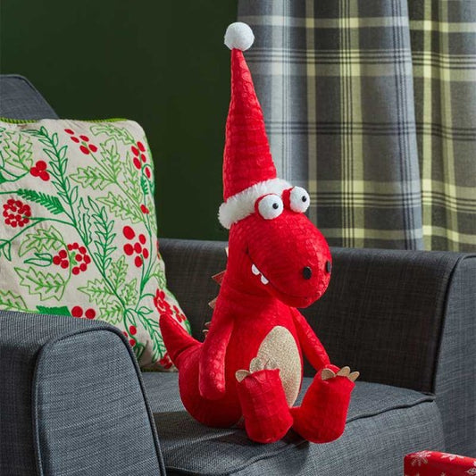 Three Kings Seated Red Festive Dino
