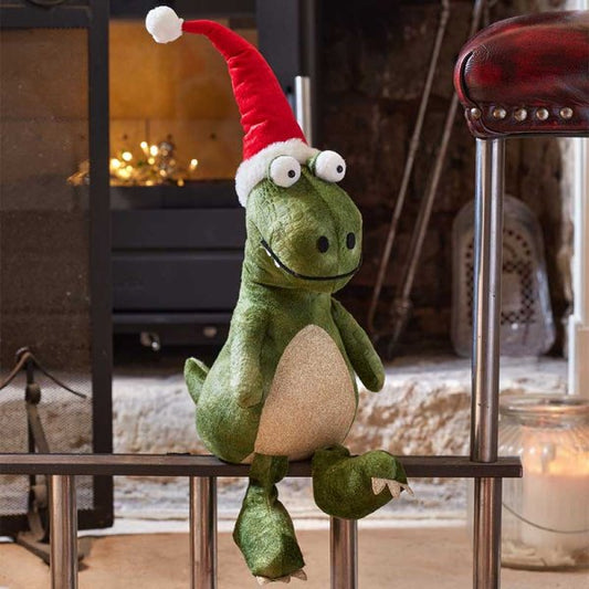 Three Kings Seated Green Festive Dino