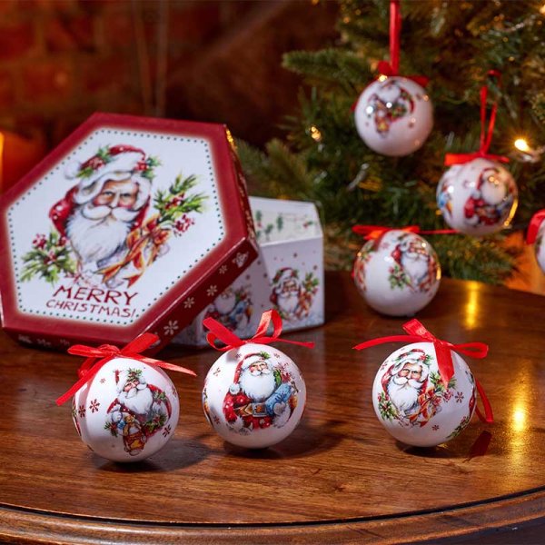 Santa Claus Bauble - Set of 7