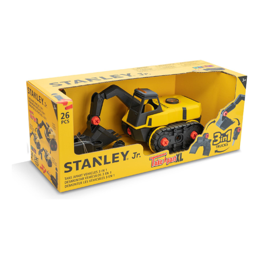 Stanley Jr. 3in1 XL Excavator, Jackhammer, Claw