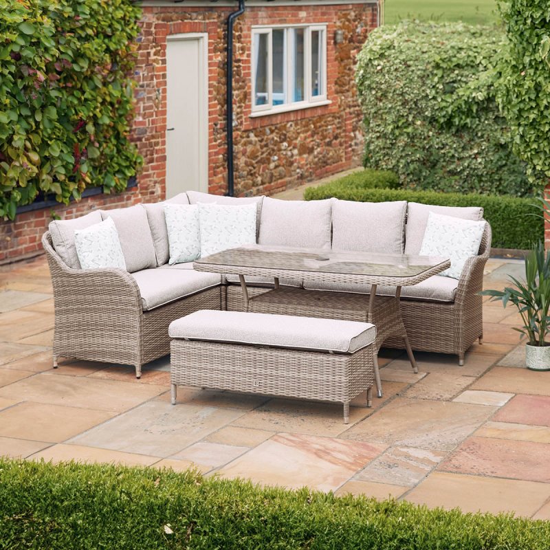 Leisuregrow - Weave Collection - Monte Carlo Sand Rectangular Dining Modular