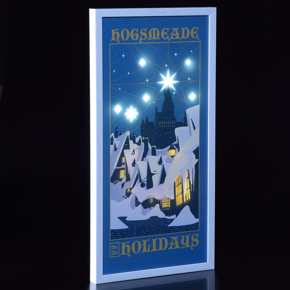 NOMA Harry Potter Hogsmeade illuminated snowy village LED wall art display