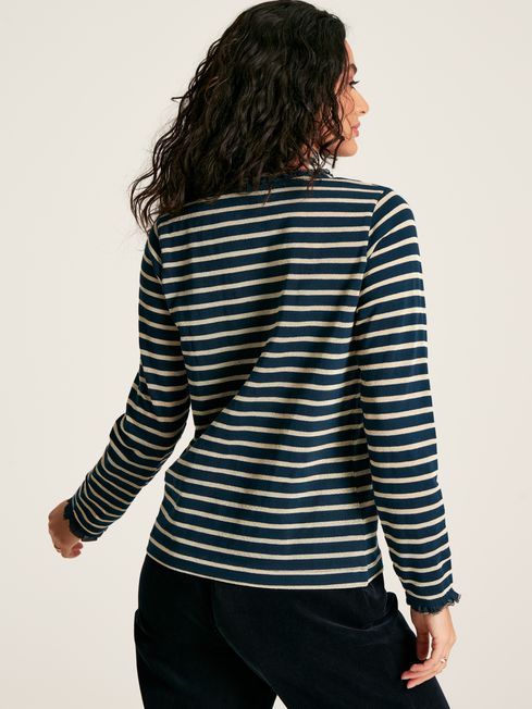 Joules Daphne Striped Top with Frilled Detailing