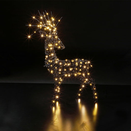 Noma Black Wire Stag with Branch Antlers 210 LEDs 60cm