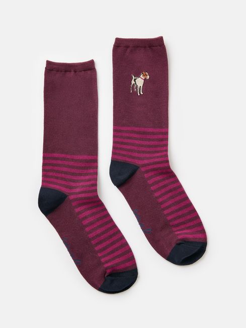 Joules Excellent Everyday Embroidered Socks