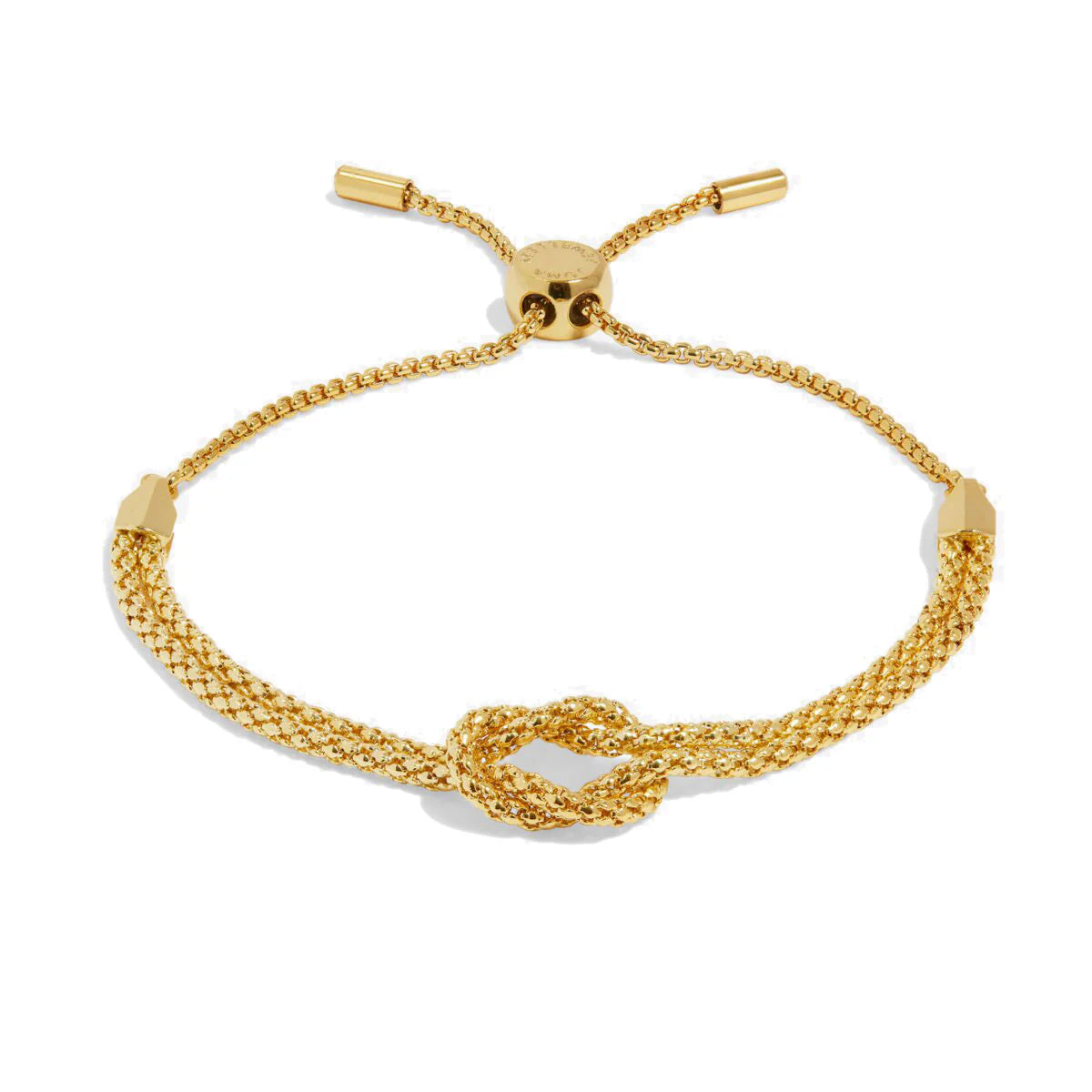 Joma Jewellery Bracelet Bar Chain Knot Gold Plated Adjustsable Bracelet