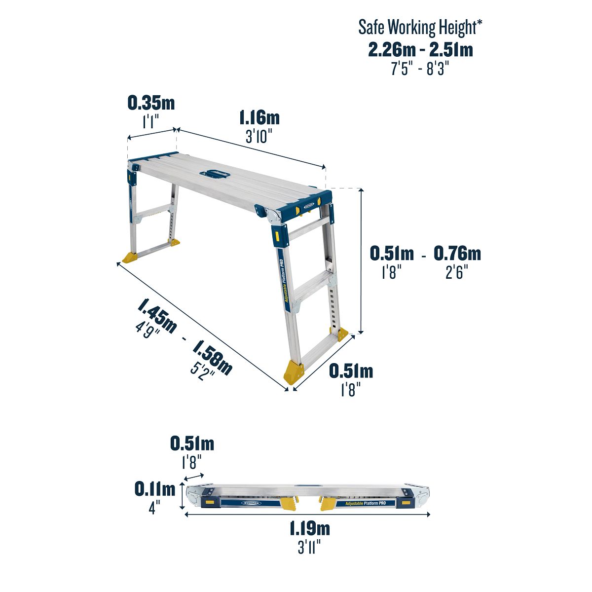 Werner 79023 Adjustable PRO Work Platform