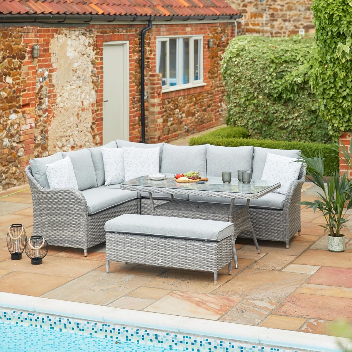 LG Outdoor Monte Carlo Stone Rectangular Dining Modular