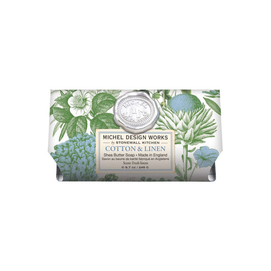 Michel Design Works Cotton & Linen Bath Soap Bar 246g