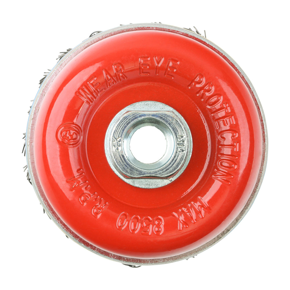 Addax Angle Grinder Cup Brush - Twisted Knot Steel Wire 80mm