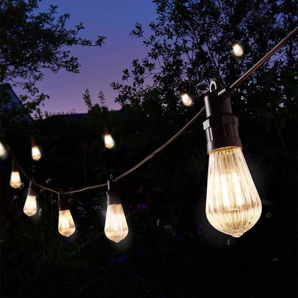 Fluted Festoon String Lights - Warm White - Set of 20